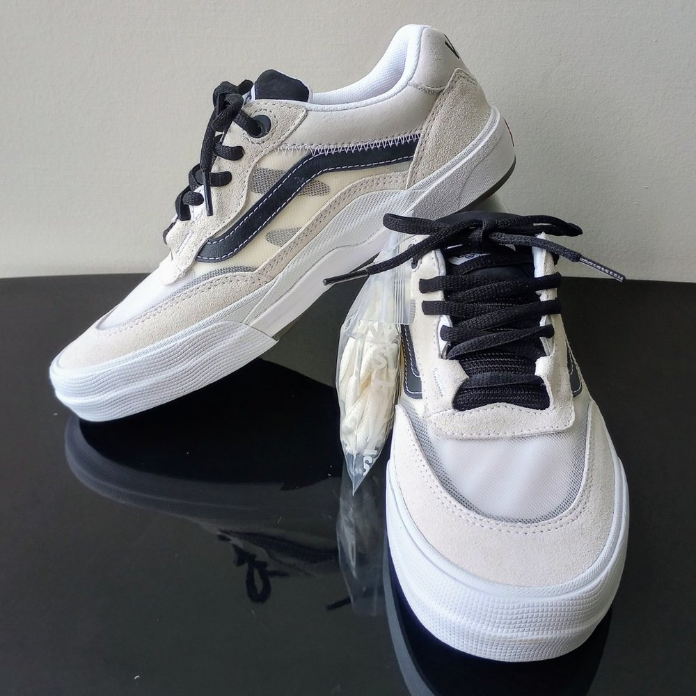 Vans Men's Wayvee Suede Mesh Sneaker in Nice Marshmallow / White - Picture 12 of 14